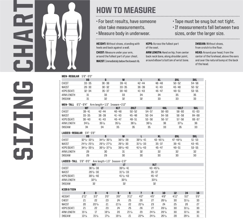 Spyder Clothing Size Chart