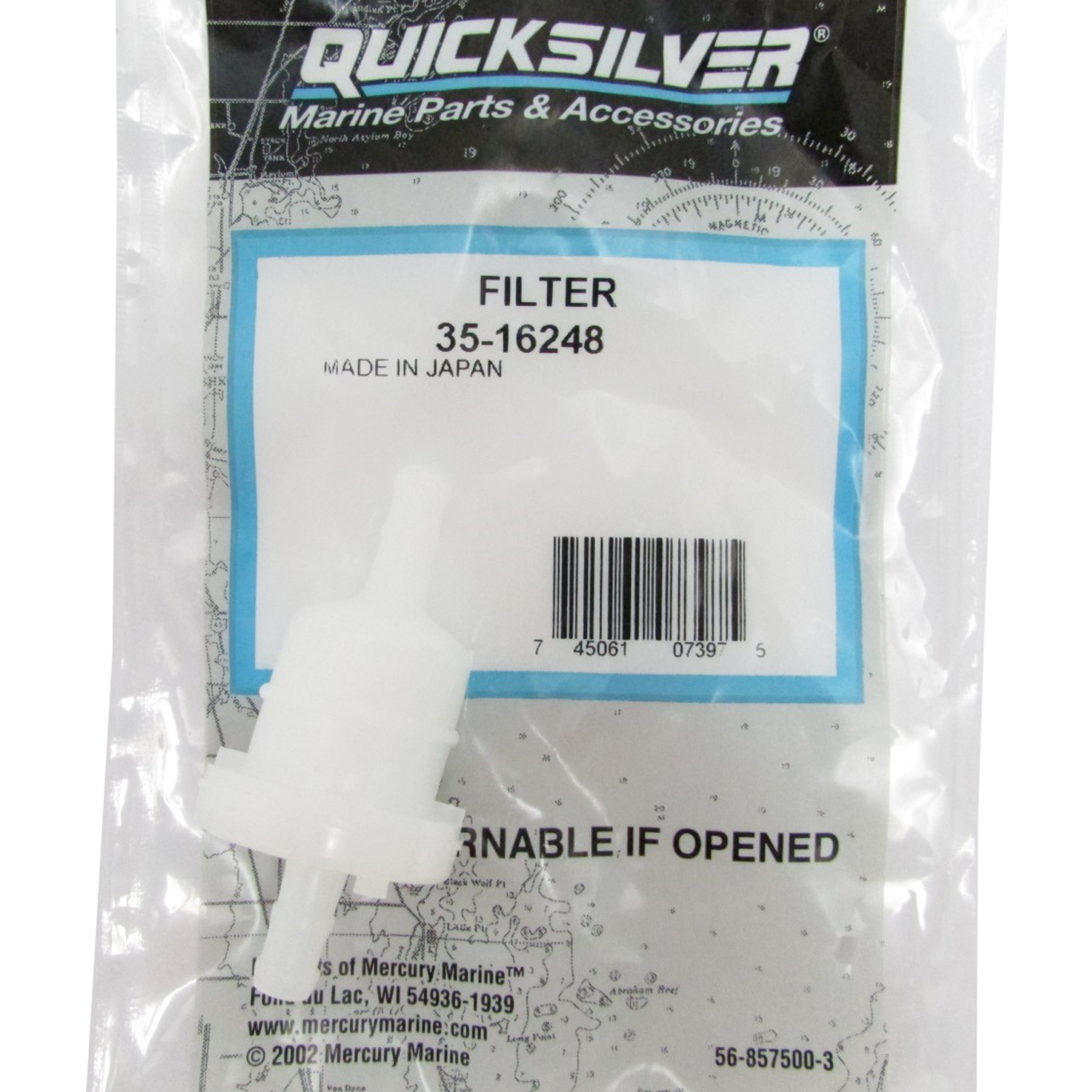 OEM Mercury Marine OUTBOARD 4-stroke Under Cowl Inline Fuel Filter 35-16248