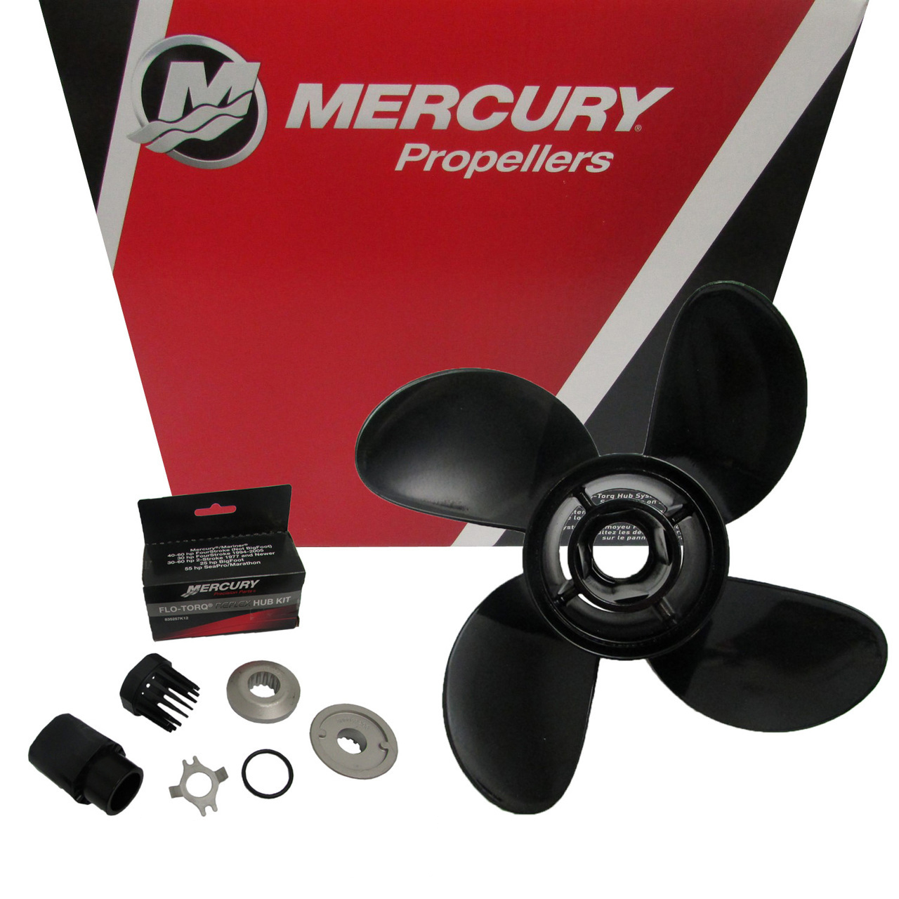 Mercury New OEM Spitfire 4 Blade Prop 10.3x13 Propeller 48-8M8026630 40 ...