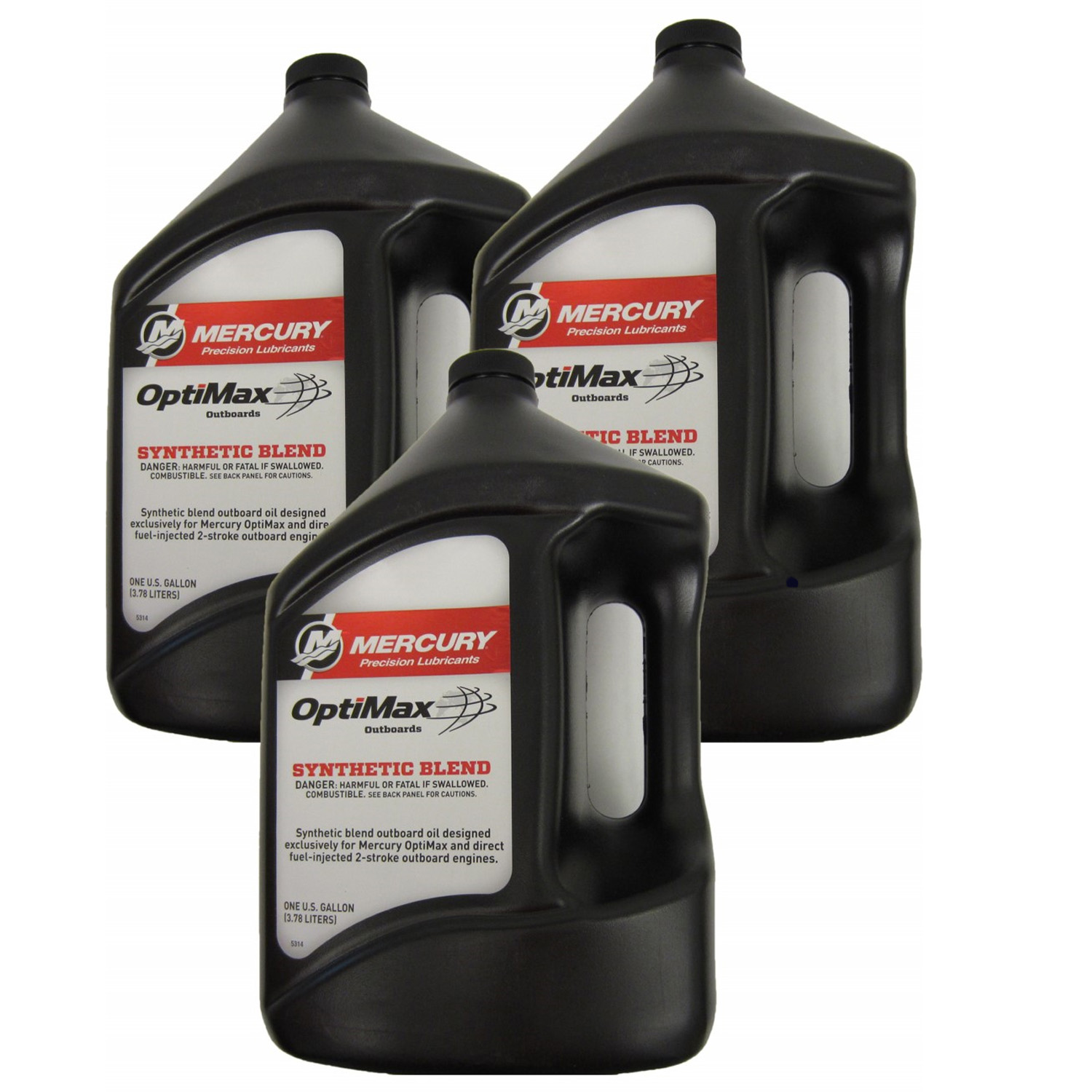 Mercury Synthetic Blend Optimax DFI Outboard Oil Case 3 Gallons 92 ...