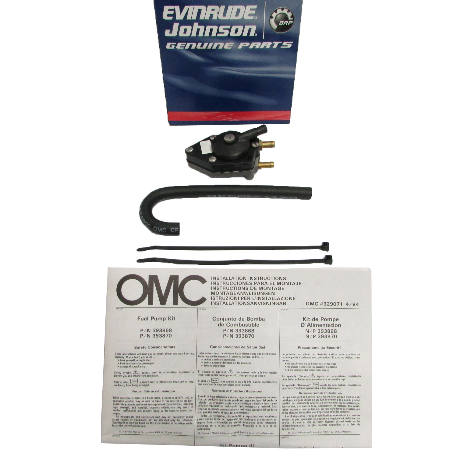 Johnson/Evinrude/OMC Fuel Pump Kit 0393870, 393870