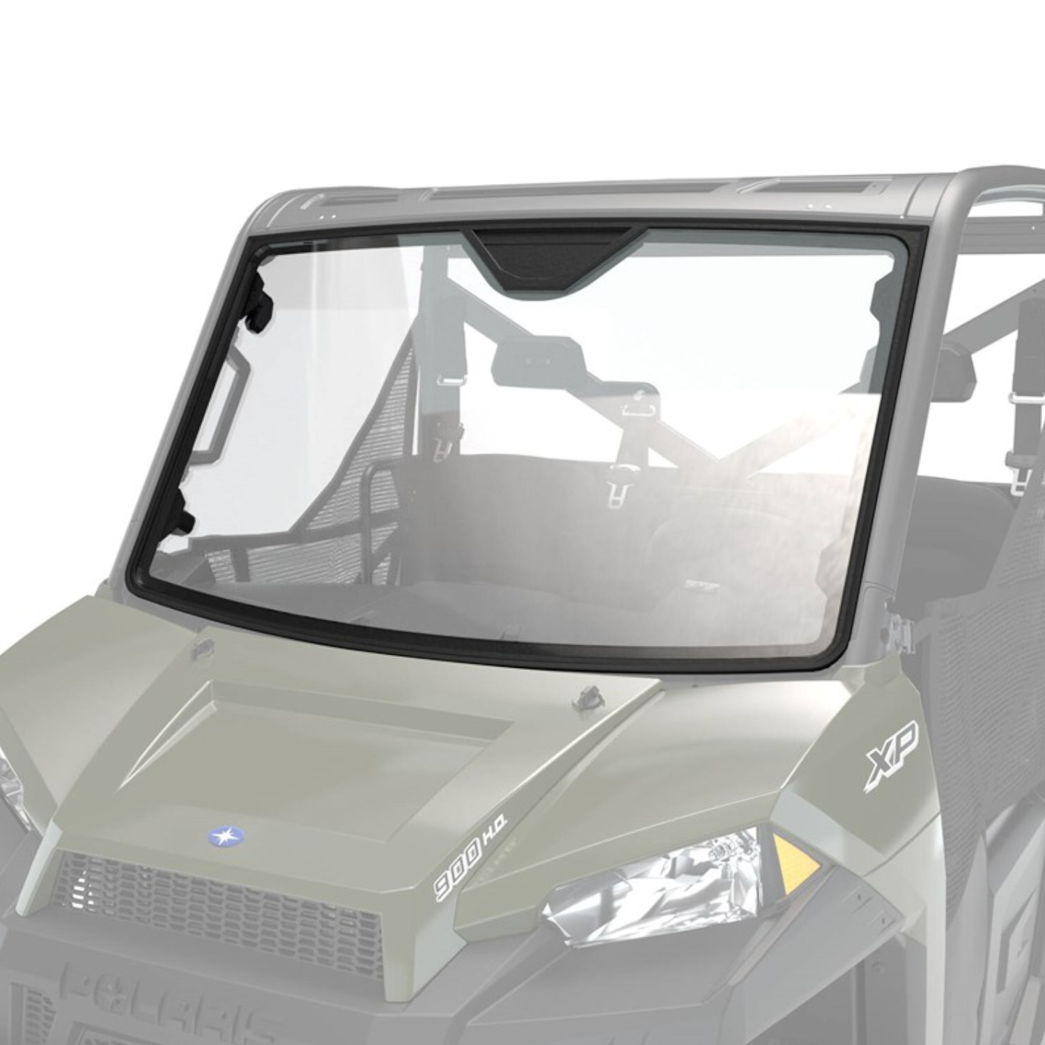 POLARIS RANGER NEW OEM, Lock & Ride Full Glass Windshield, Clear