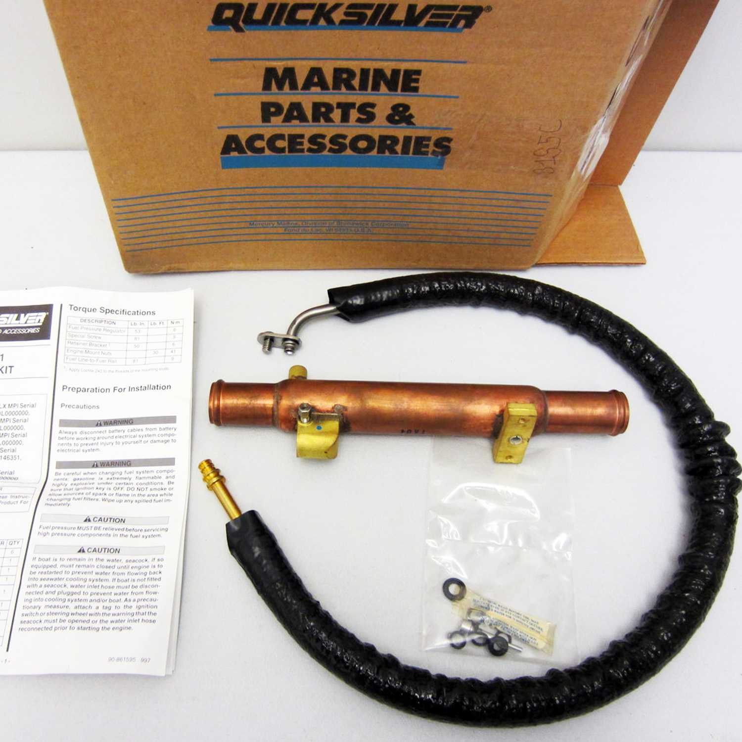 MERCRUISER NEW OEM Gas Fuel Line & Cooler Kit 32861569A1 148.57