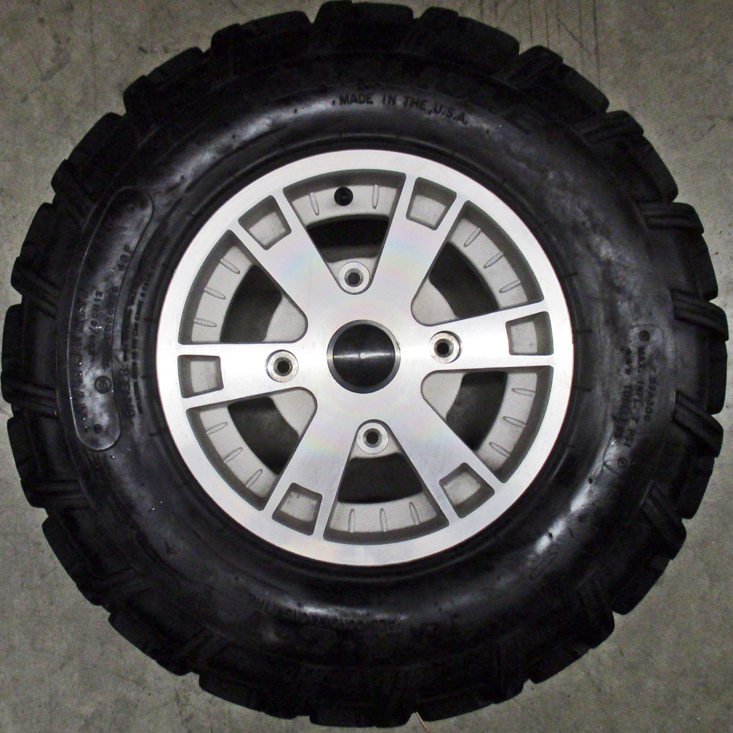 Can Am ATV Stock LH Rear Tire Aluminum Wheel Rim Outlander MAX XT