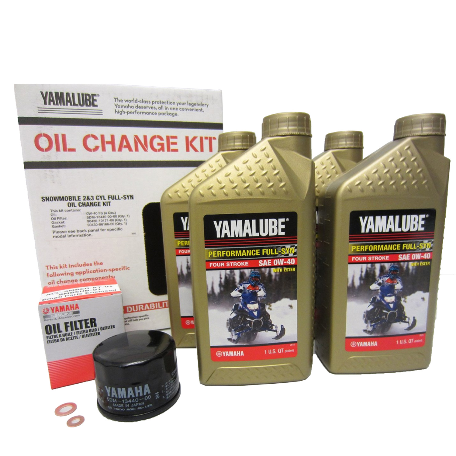 Yamaha Snowmobile Engine Oil Change Kit Full Synth Phazer,Nytro,Vector